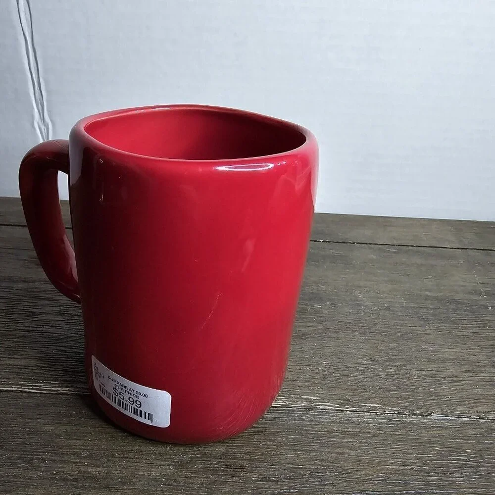 NWT Rae Dunn Artisan North Pole Red Christmas Mug 2020 Magenta Farmhouse
